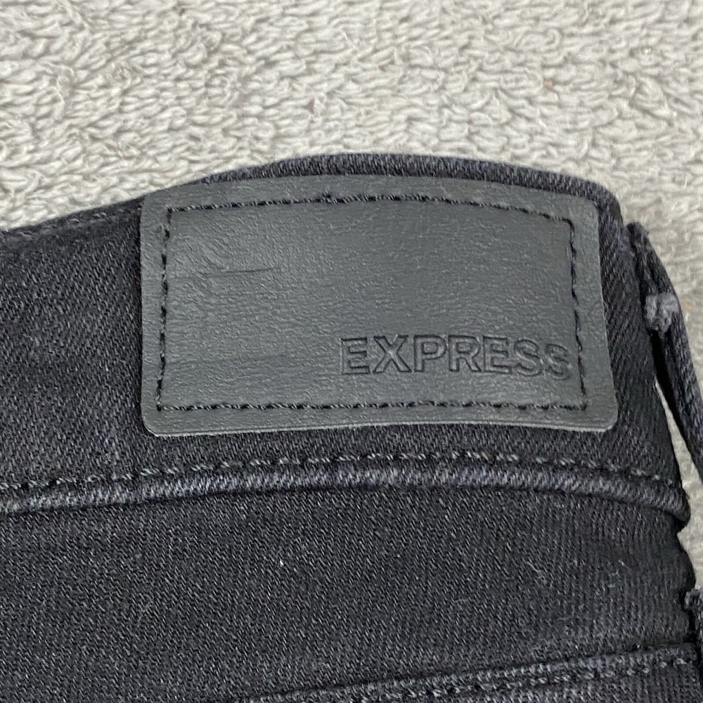 Express Skinny Jeans Men's‎ 31x30 Tag(32x30) Black Denim Stretch - Picture 11 of 12